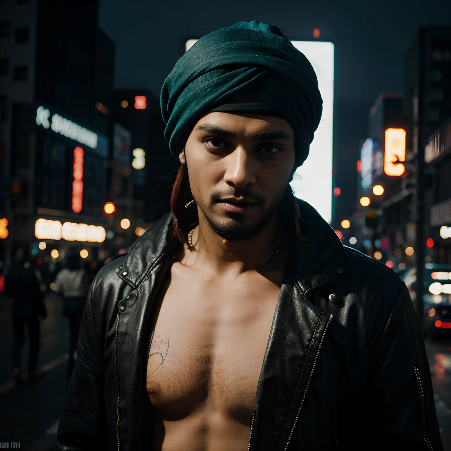 Cyberpunk turban guy.