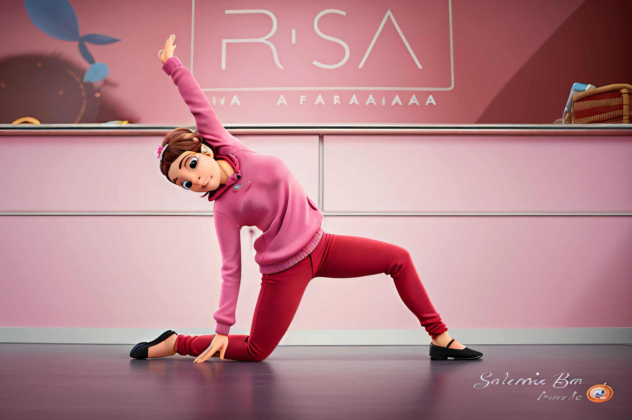 UMA BAILARINA BRANCA ESTILO PIXAR ALTA QUALIDADE, MELHOR QUALIDADE