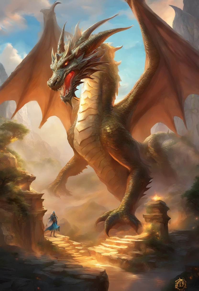 There is a large dragon with a huge head with multiple eyes and a huge body, em sua barriga tem uma grande boca, He's got more than 1 tail and more than 4 paws Epic Fantasy Card Game Art, arte de fantasia altamente detalhada, arte de fantasia digital 2d detalhada, epic fantasy art, arte de fantasia detalhada, Epic Fantasty Card Game Art, Masmorras&Dragons Fantasy Art, Hiper-realista D & d fantasy art, symmetrical spectacular fantasy art, cyborg dragon portrait