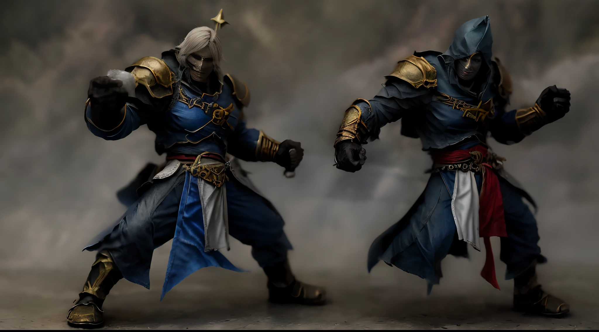 Warrior of light final fantasy crystal fighting knight blood covered