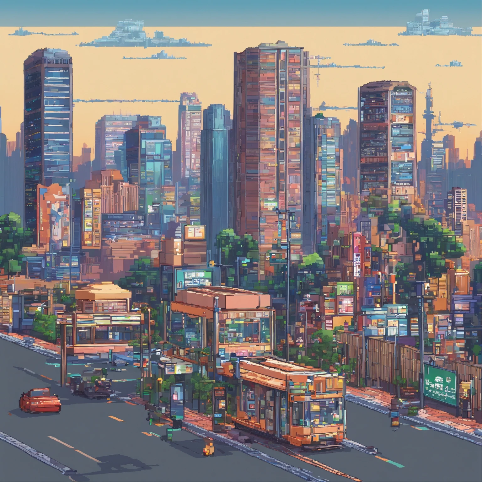 modern day　jpn　A city scape