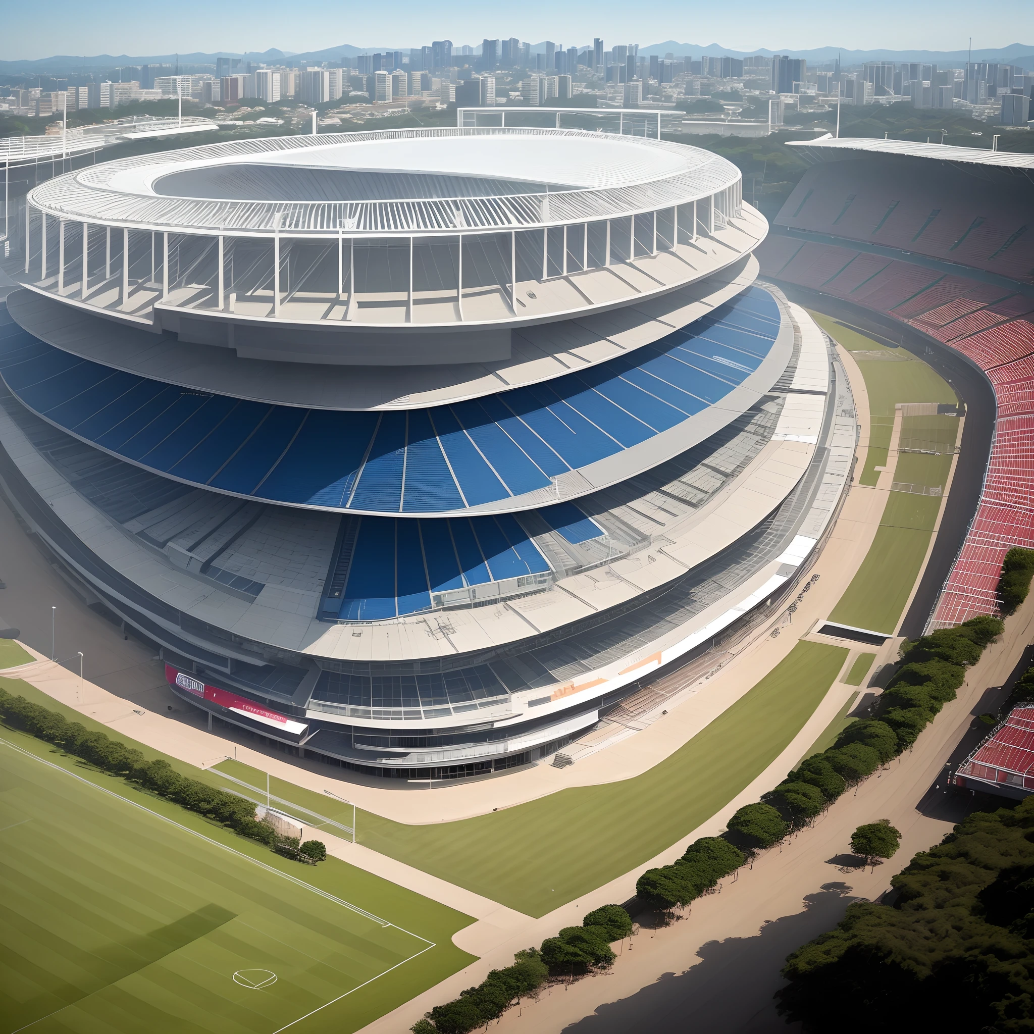 Mineirão Stadium with the façade written Cruzeiro Esporte Clube