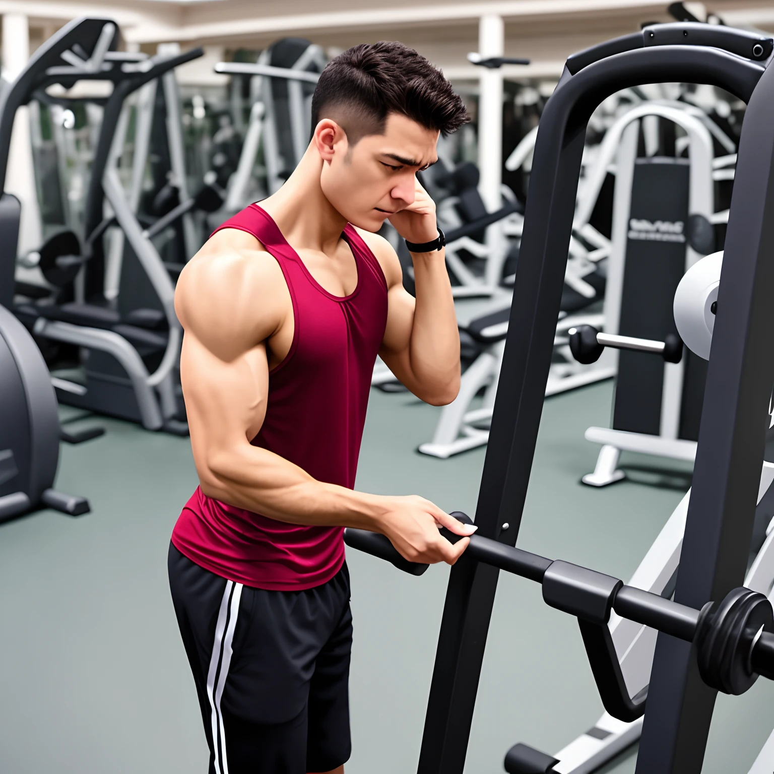 Muscular man hyper realistic Handsome