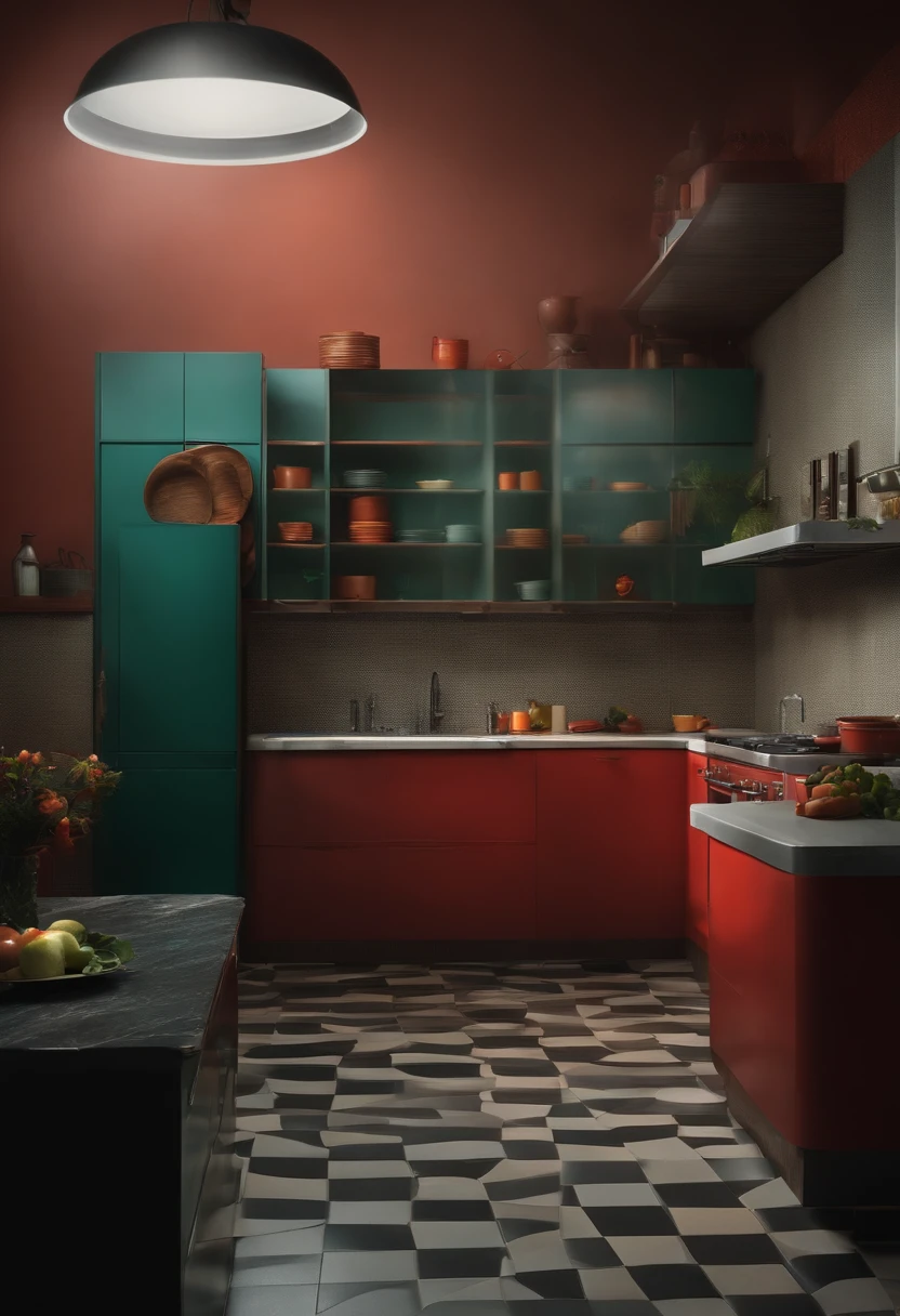 Imagine a dark scene in the elderly couple's kitchen, with masked attackers and latex gloves