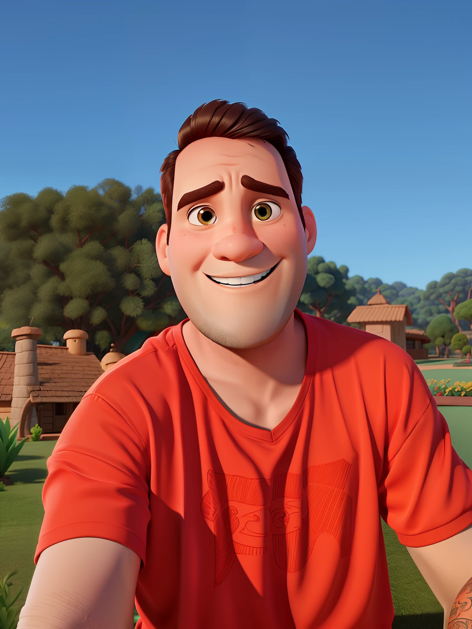 um homem estilo disney pixar, alta qualidade melhor qualidade