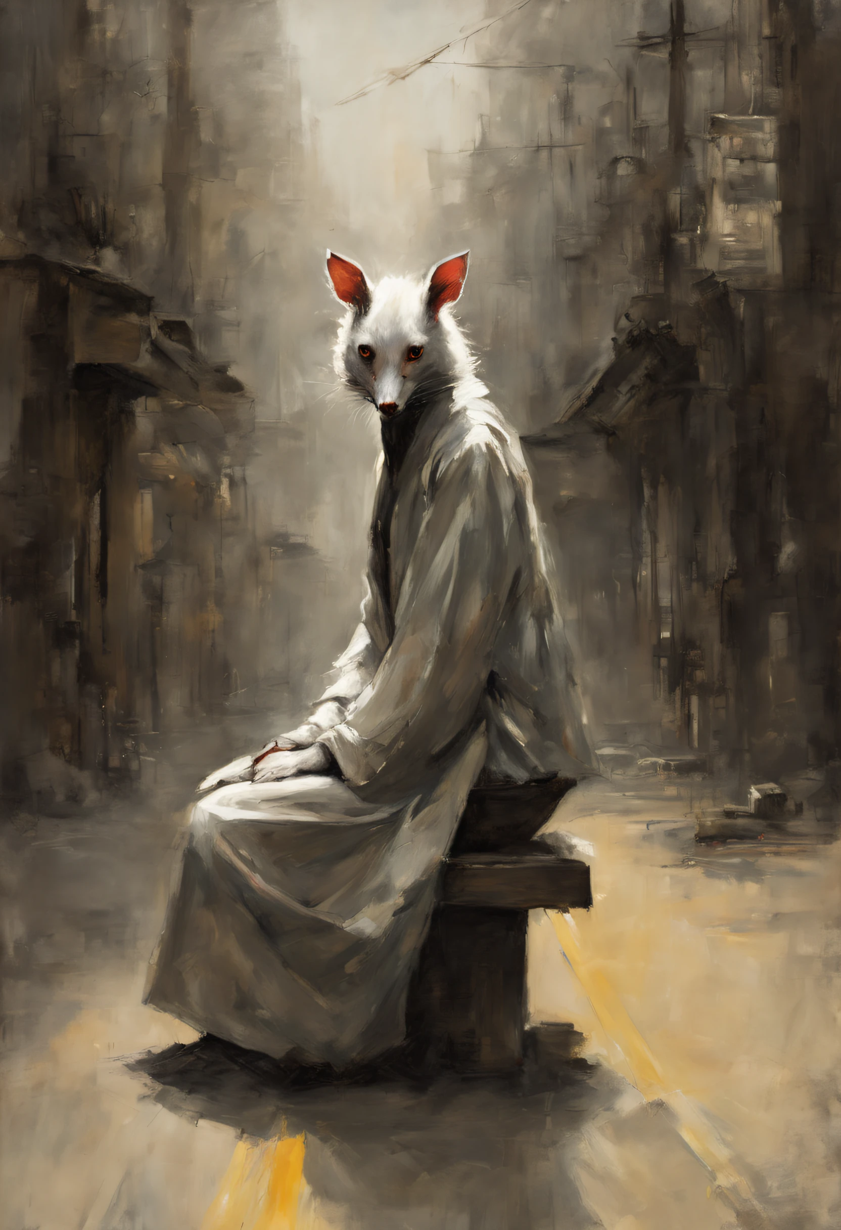 background - rough canvas, relief, oil painting, thin smooth lines, long strokes, light delicate shades, clear contours. + cinema quality 36.5 mm f0, + style: Jeremy Mann, Peter Elson, Alex Maleev, Ryohei Hase, Raphael Sanzio, Pino Daeni, Charlie Bowater, Albert Joseph Penaud, Ray Caesar, HR Giger, Gustave Dore, Stephen Gammell, a masterpiece , Opossum sits on the toilet and reads the newspaper, artistic portrait, multi-layer sheets, techniques used: sfumato, chiaroscuro, atmospheric perspective, acrylic painting, trends on pixiv fanbox, brush and palette knife strokes, makoto shinkai style Jamie Wyeth James Gillard Edward Hopper Greg Rutkowski studio Ghibli genshin impact painting