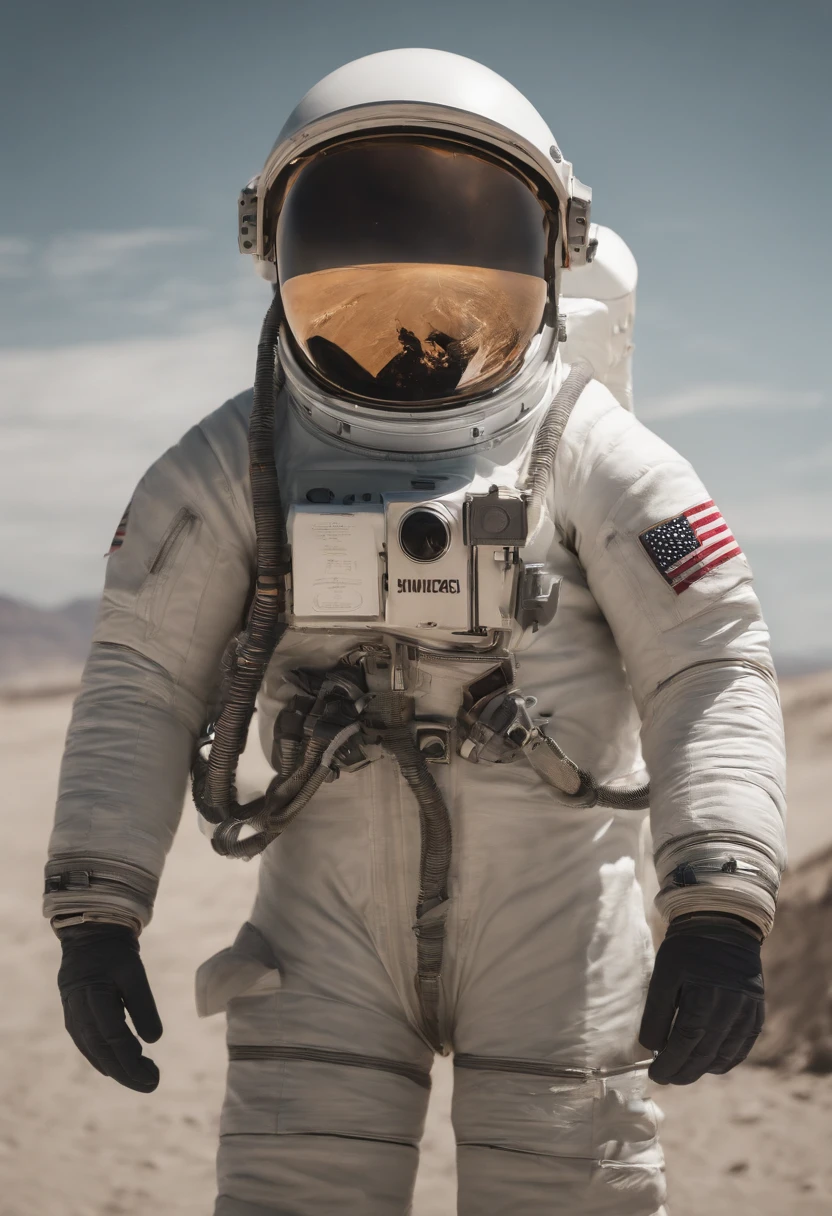 A Yeti astronaut floating in open space. The astronaut can't take too much space in the frame,
A cool but subtle planet/system/star element in the background
The astronaut actually being a yeti (or some abstract hint of a yeti in the image as a reference to a mascot that is used)
The astronaut having some kind of beer in his hand