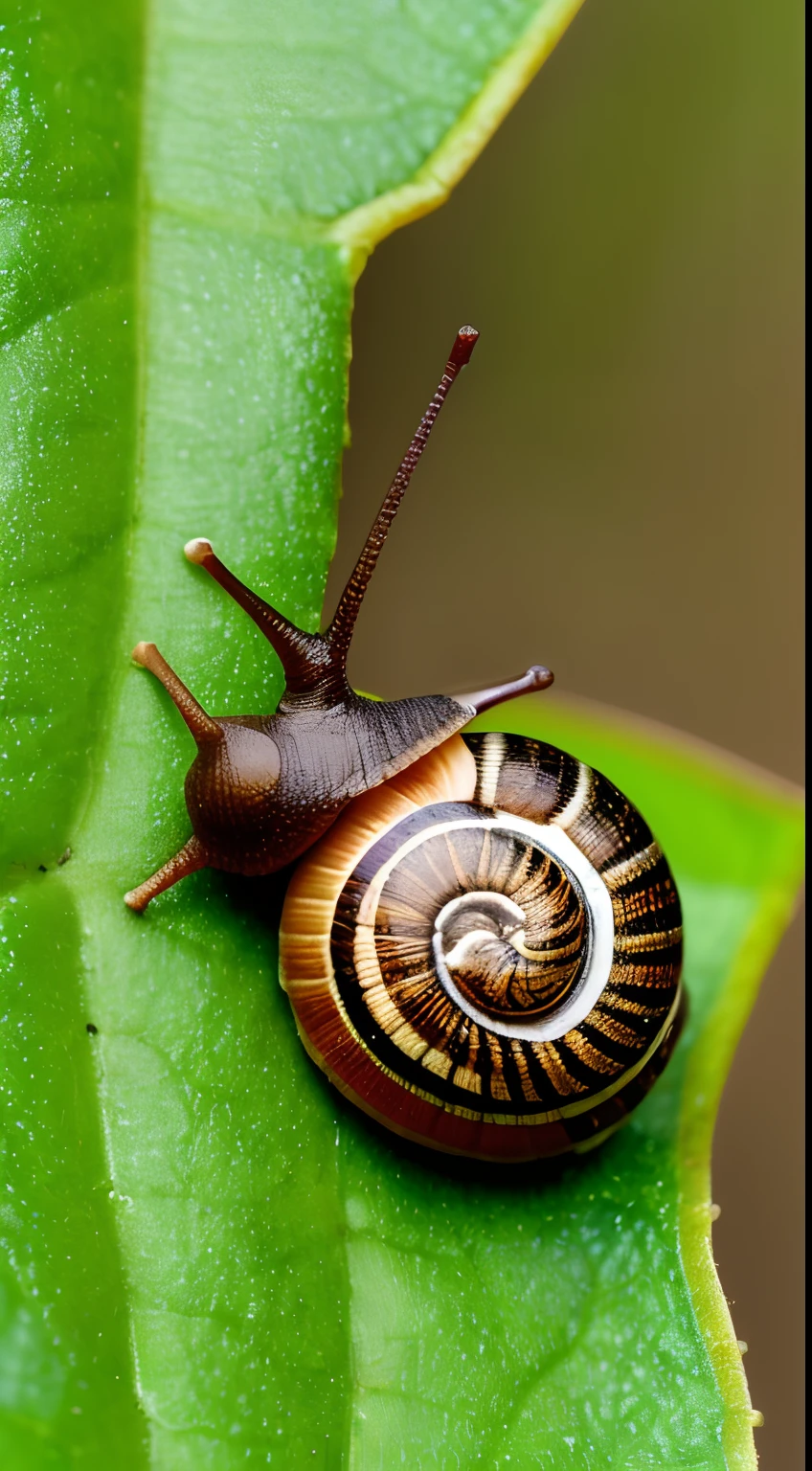 Snail on a leaf