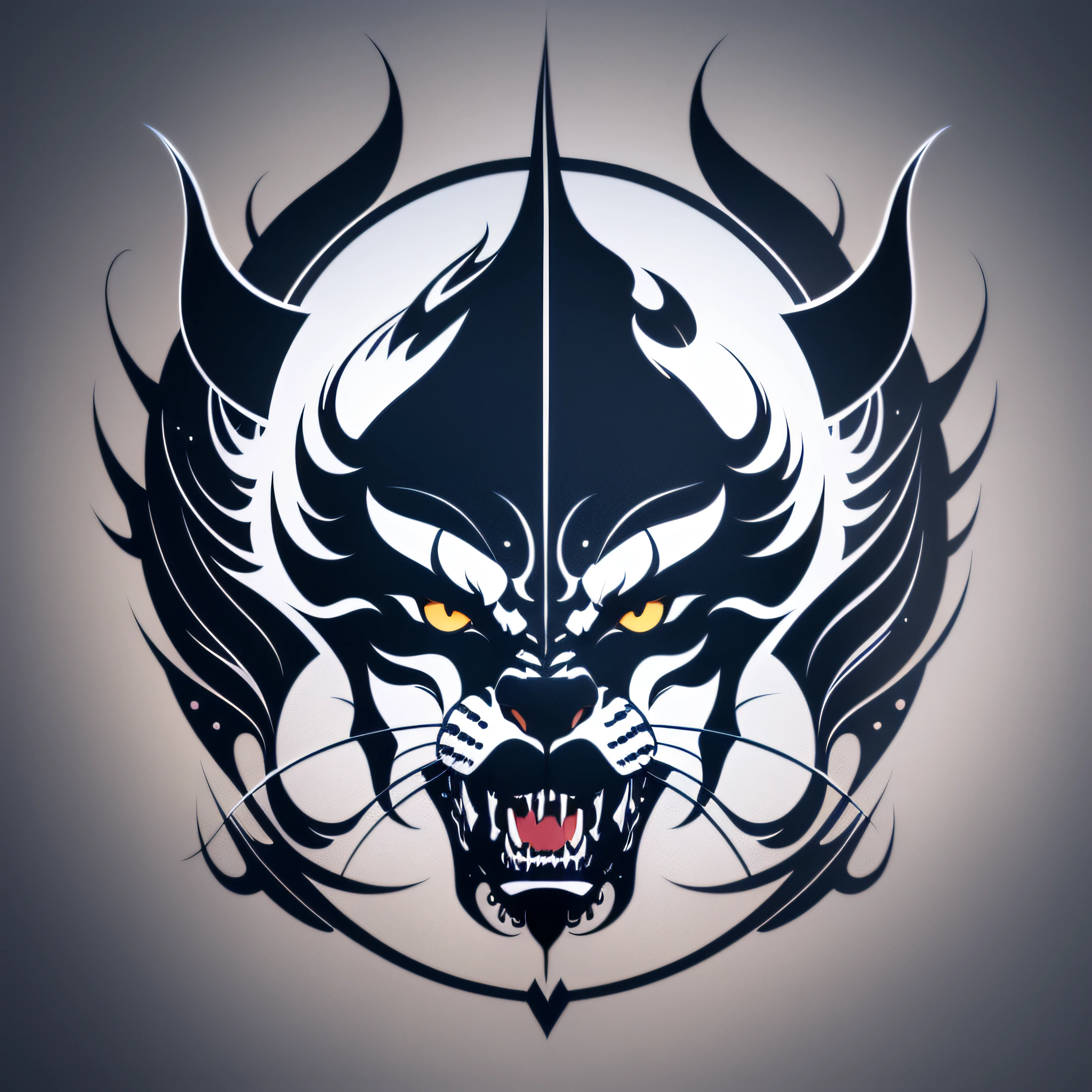 Minimalist logo of devil