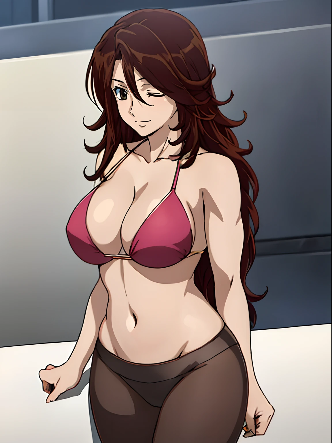 Elegant lady, anime style: 1.8, anime drawing, ultra detailed face, ultra detailed body, 4k, Sumergai Lee Noriega, ((sleeping on wrestling arena, ), closed eyes), best quality, anime style, hires, highest definition, digital blending, bold drawing lines, (only WHITE background), ( slim body, (little biceps), , off-shoulders, closed fists, (curvy: 2.8)), ((broken ??????, (chaps))), gentle, (pale skin, shiny skin, very ???????????, smile), (big eyes, brown eyes), (brown hair, loose hair), 27 years old,