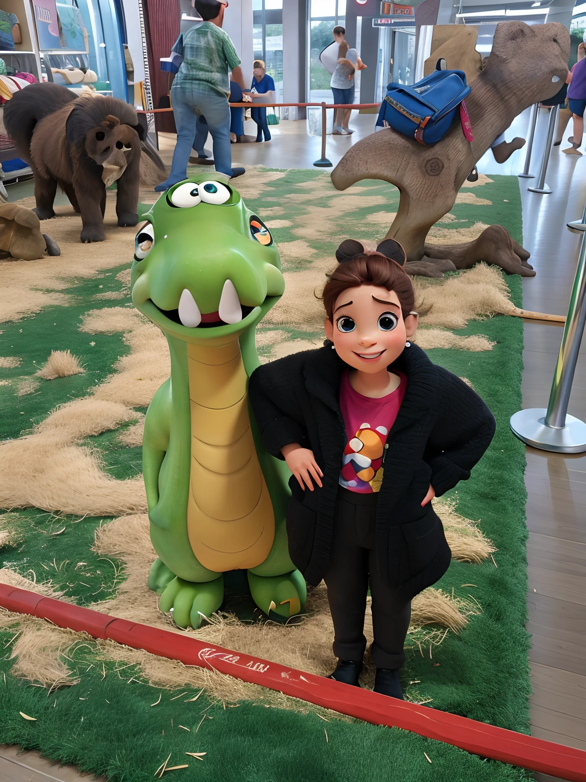 Menina estilo disney pixar com chapeu de boiadera melhor qualidade qalta qualidade