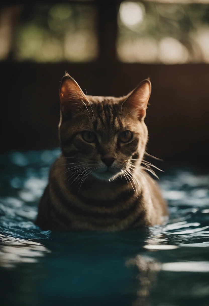 gato bebendo agua na torneira