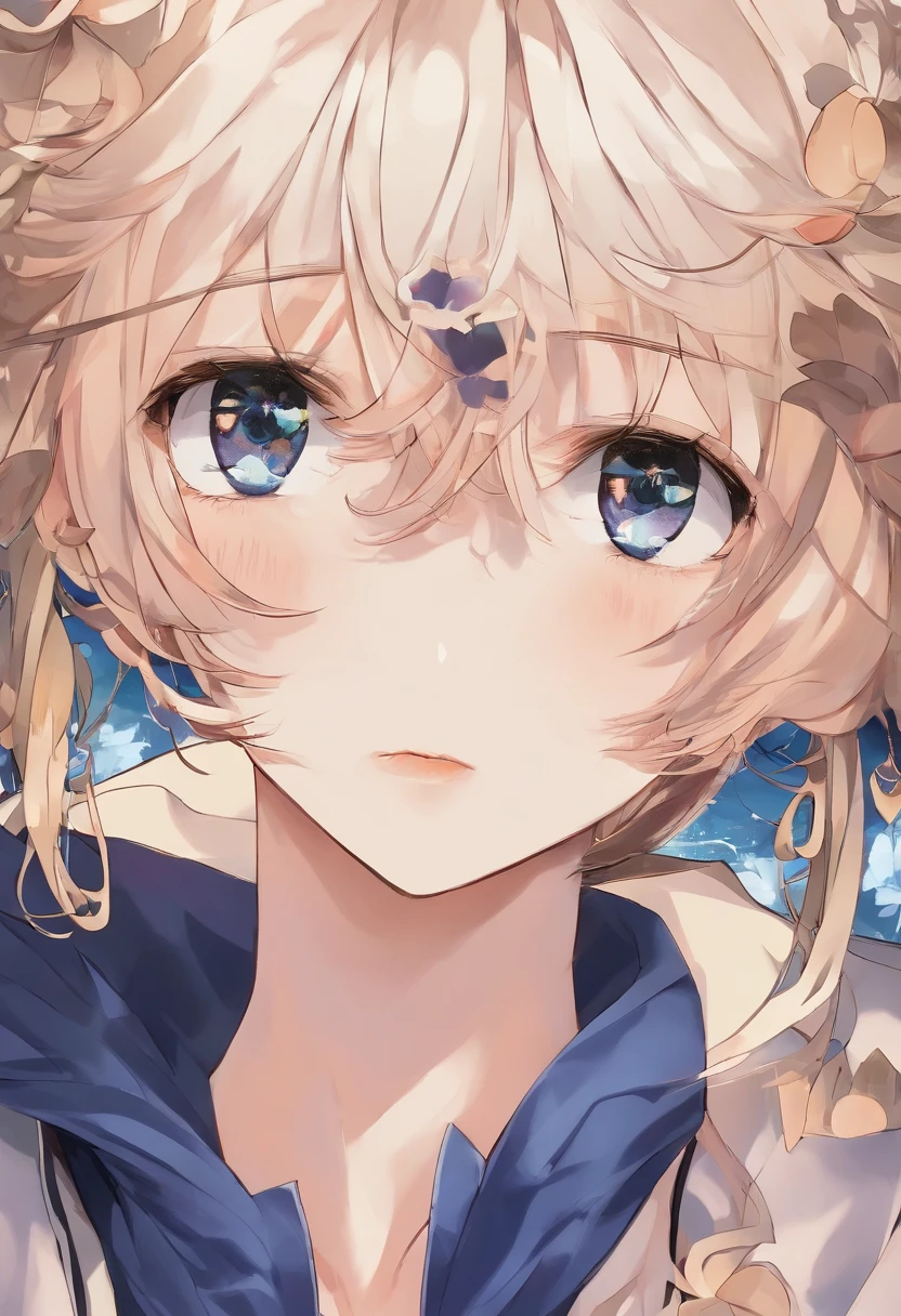 Bongroku is a boy with curly brown hair,Golden pupils,Soft facial features,Lazy demeanor,Moles in the corners of the eyes,Relatively emaciated,dressed in a black coat,Wearing a brown beret,There are diamond-shaped gold drop earrings on the ears,I walk the street at dusk,Lazy expression