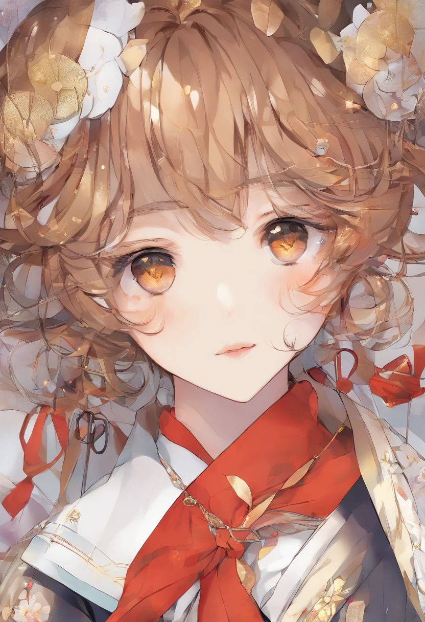 Bongroku is a boy with curly brown hair,Golden pupils,Soft facial features,Lazy demeanor,Moles in the corners of the eyes,Relatively emaciated,dressed in a black coat,Wearing a brown beret,There are diamond-shaped gold drop earrings on the ears,I walk the street at dusk,Lazy expression