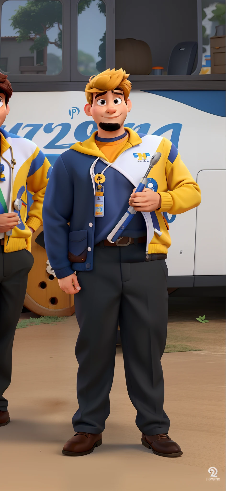 Um homem estilo Disney pixar, alta qualidade, melhor qualidade