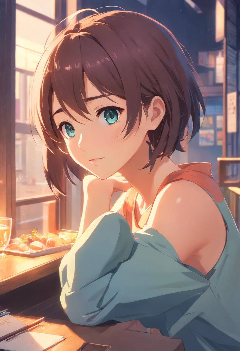 ((Best picture quality, 8K, tmasterpiece:1.3)), 1girll, Beautiful woman with slender abs:1.3, (Casual hairstyle),Ultra-fine face, A detailed eye, 二重まぶた，ssmile，Home，full bodyesbian