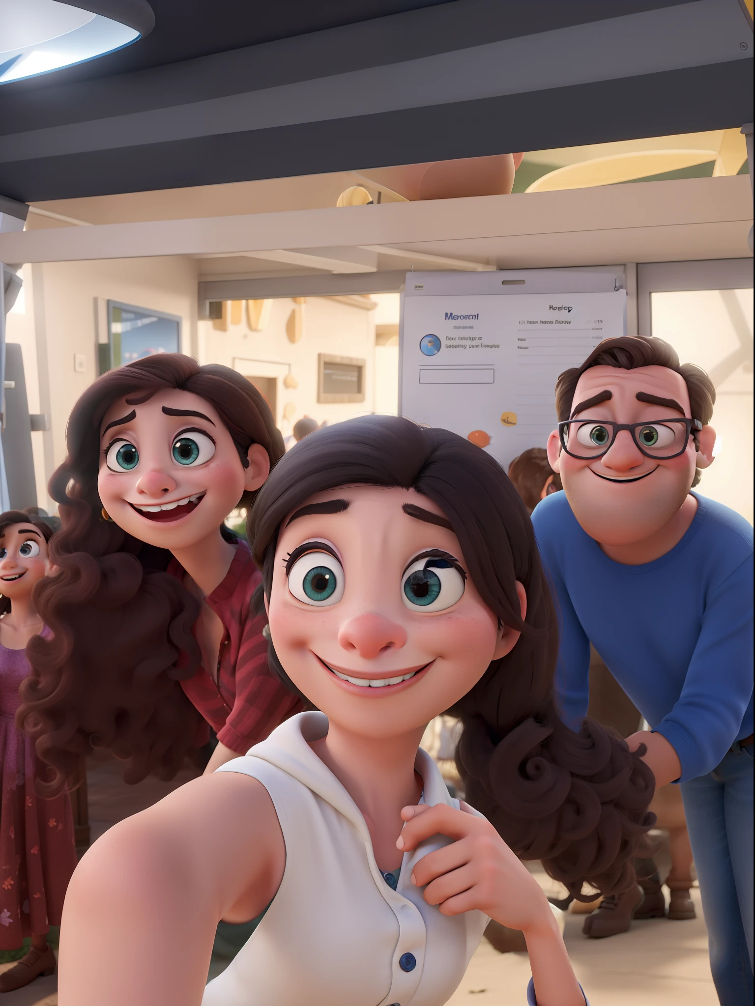 Um grupo de pessoas no estilo pixar, alta qualidade, melhor qualidade