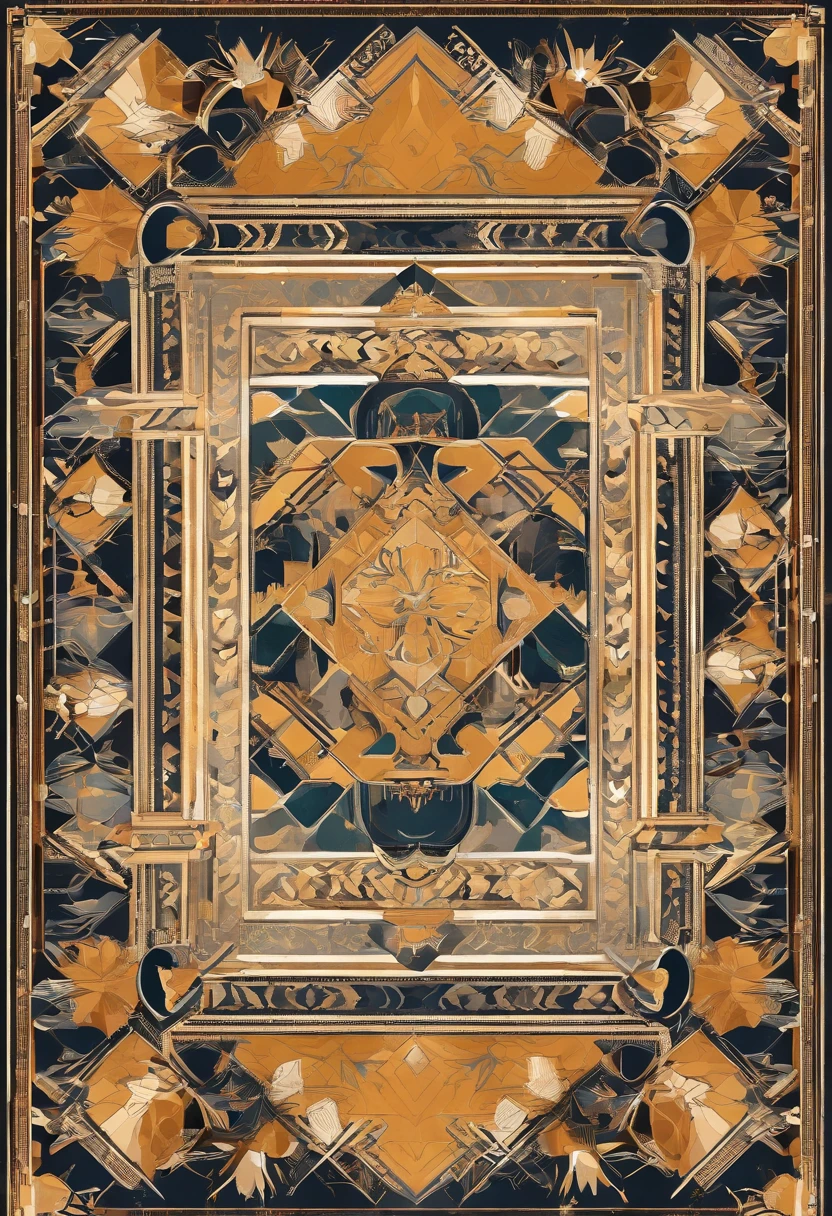 A carpet floor plan，Hermès style，Light luxury carpets，Cement wall texture，With a strong modern art atmosphere