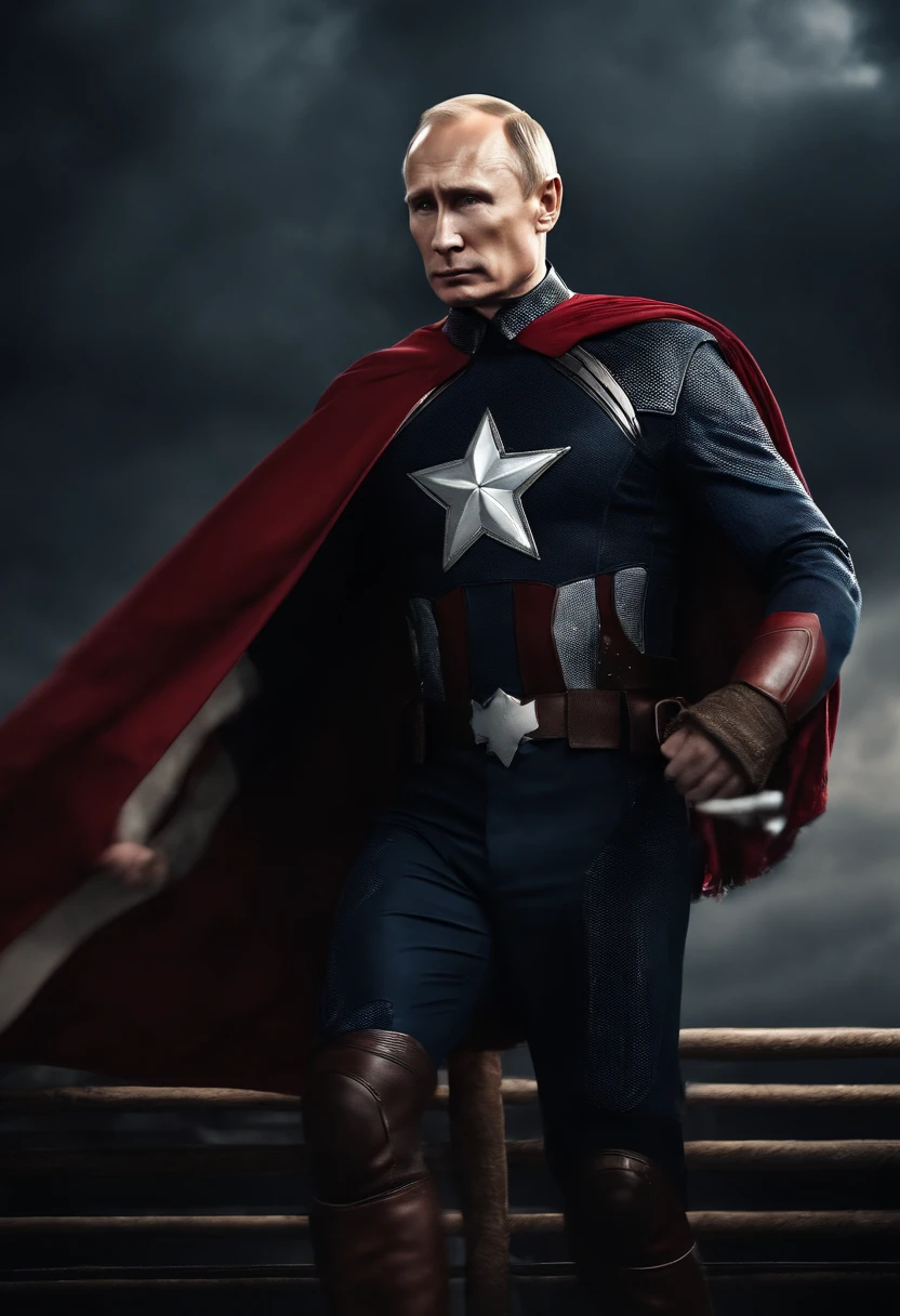 Putin as the Superhero Captain Russia, a spinoff of captain america
