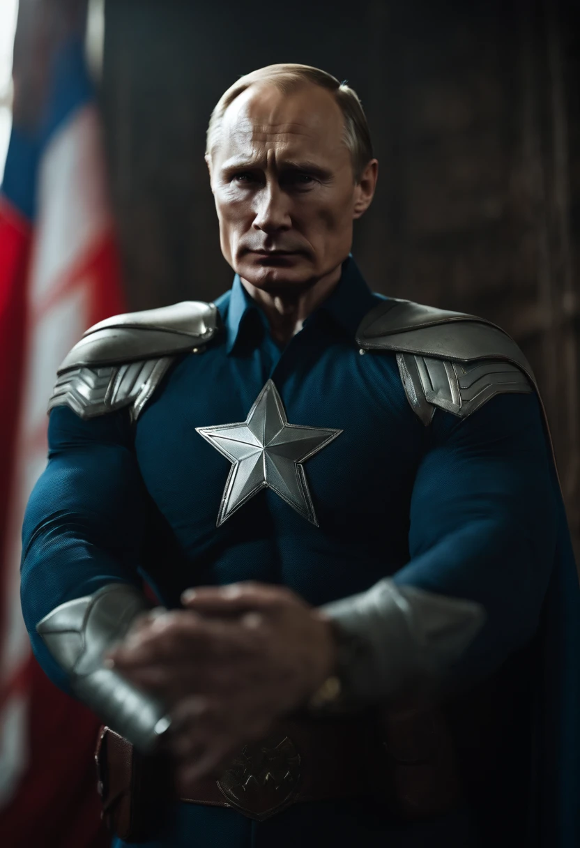 Putin as the Superhero Captain Russia, a spinoff of captain america