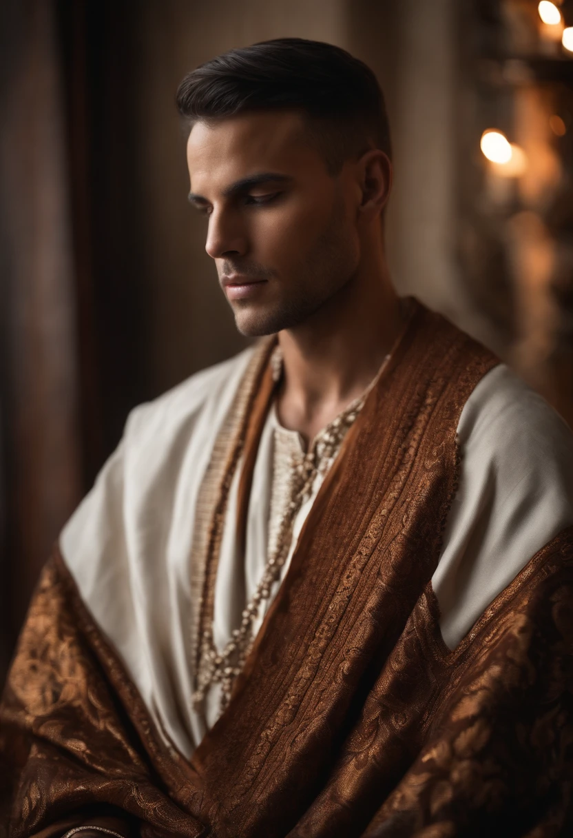Homem com tunica marrom da ordem franciscana