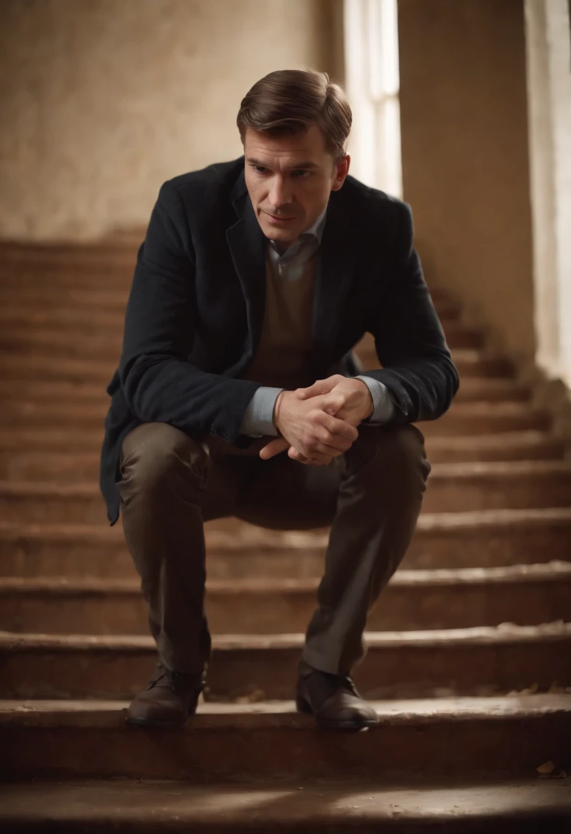 The male teacher fell to his death on the stairs