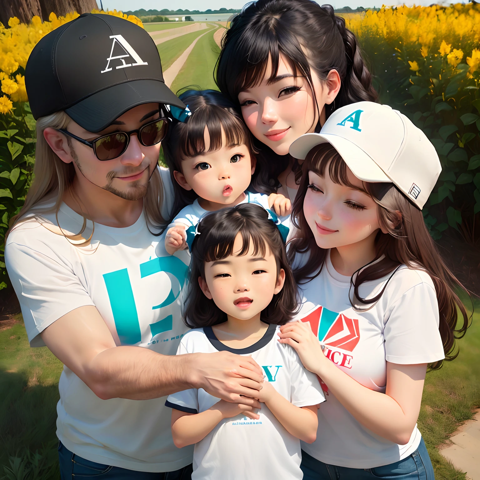 Create a family logo that includes the letters A and R