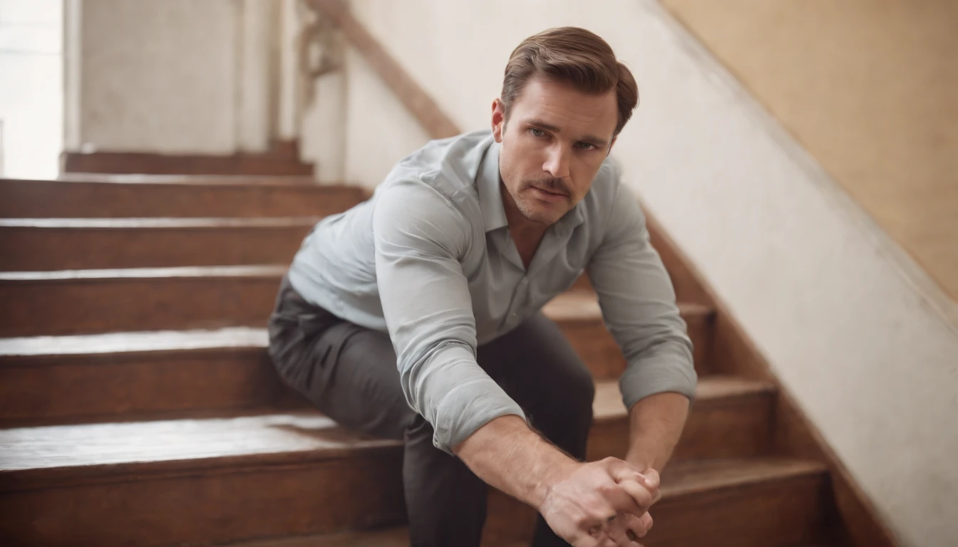 The male teacher fell to his death on the stairs