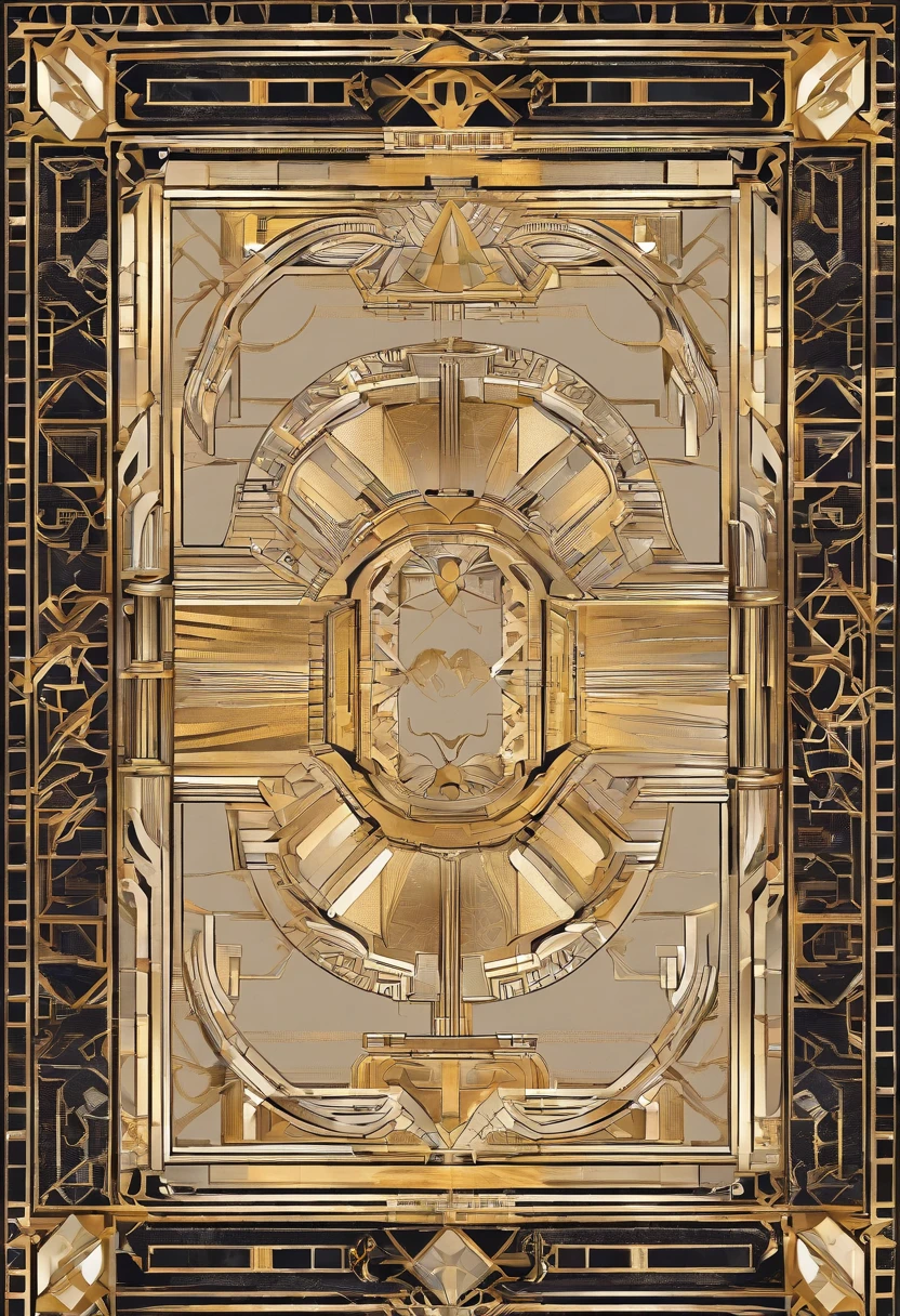 Carpet floor plan,Hermès style,Light luxury carpets,Clear texture,Complex line design,Metallic borders,It has a strong modern art atmosphere