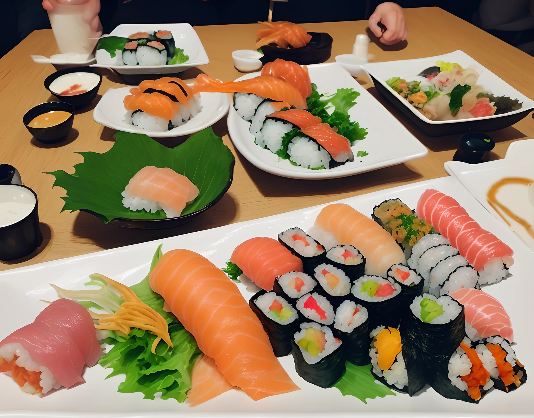 Marathon while eating sushi