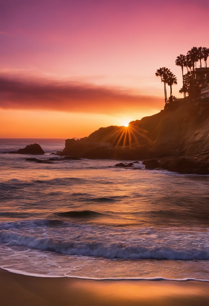 photo of laguna beach at sunset
