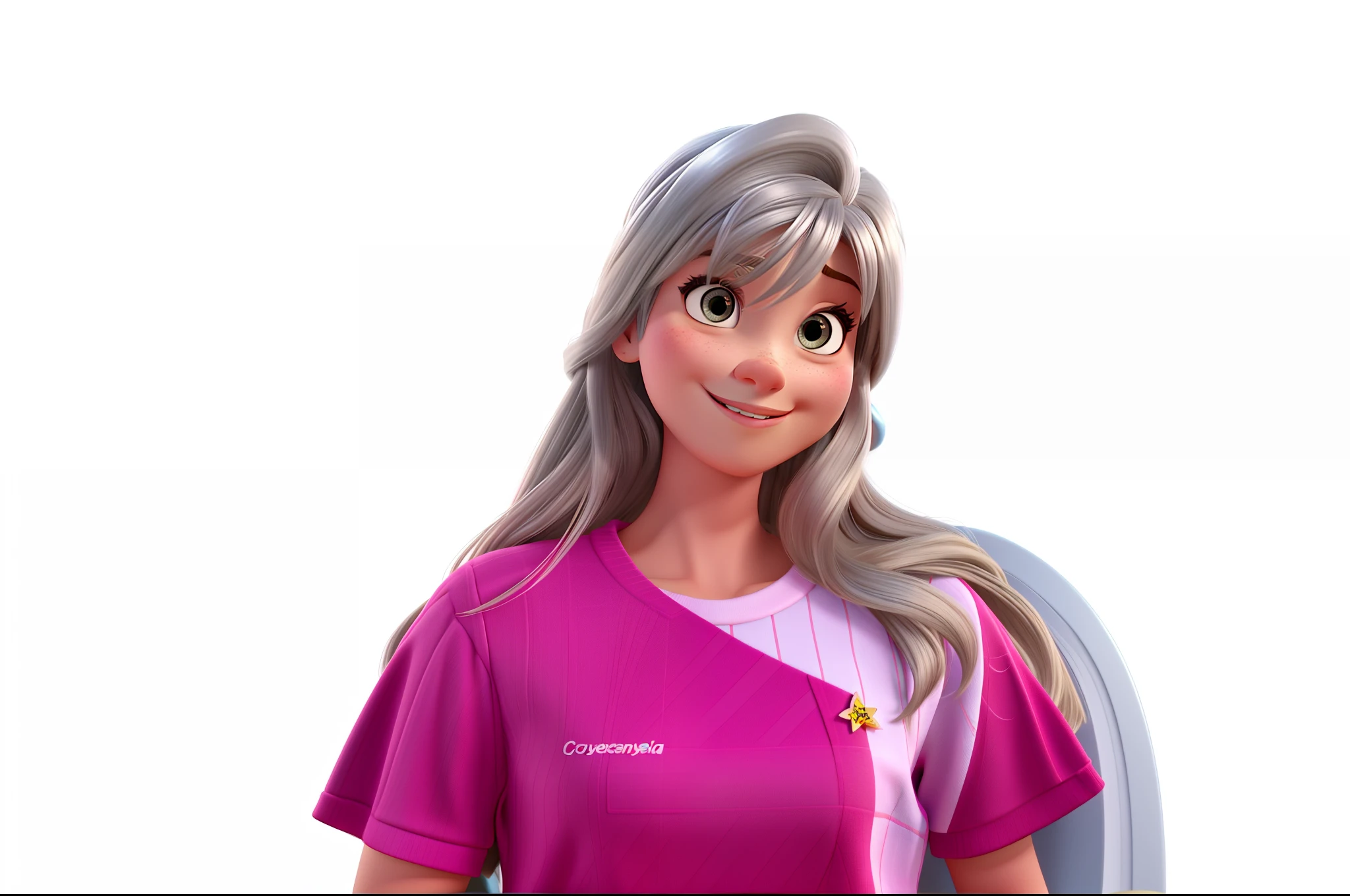 Uma mulher loira no estilo disney pixar, alta qualidade, melhor qualidade