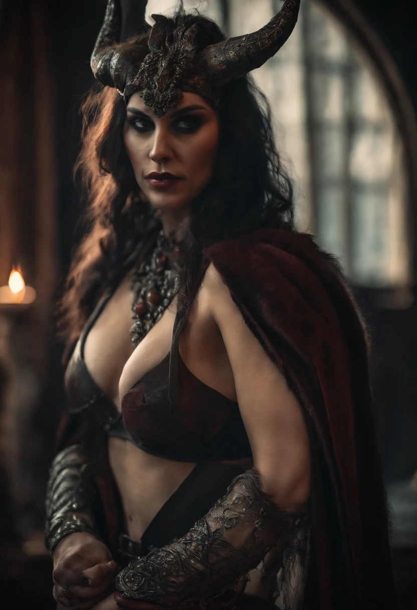 Female demon, hell, naked, fantasy, lilith, diablo, gameplay, realistic, detailed