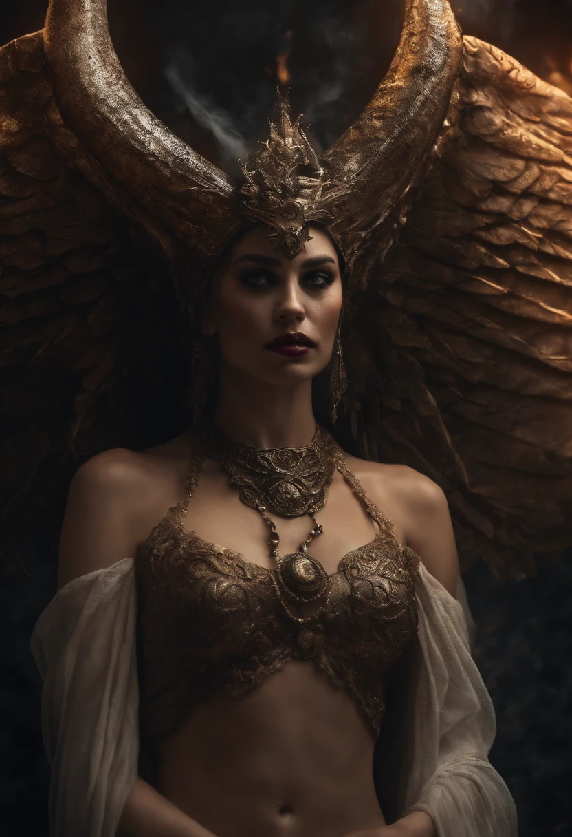 Female demon, hell, naked, fantasy, lilith, diablo, gameplay, realistic, detailed