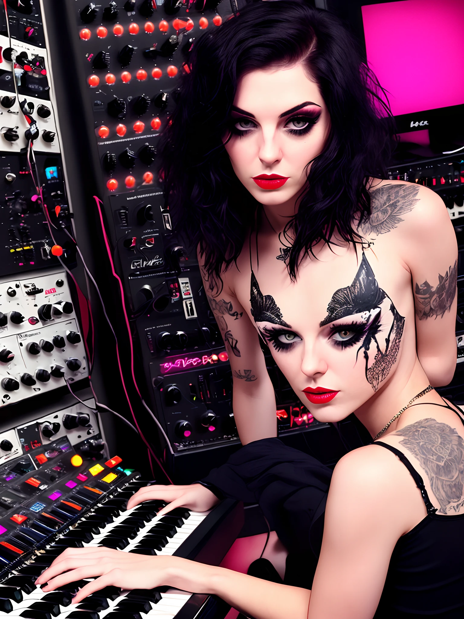Femdom emo synth player/ record producer girl