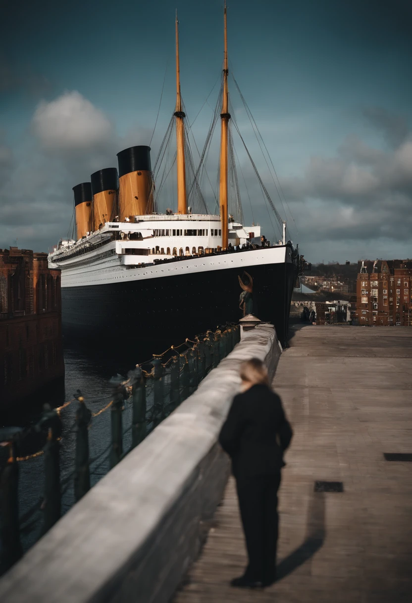 Street photography style photos of a day on the titanic