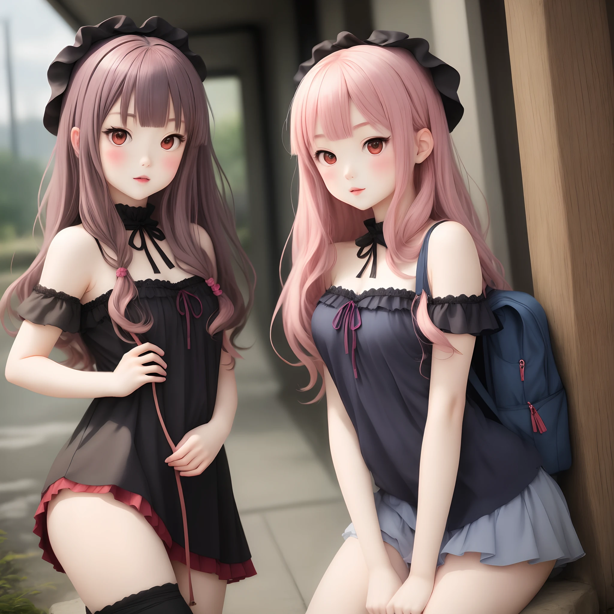 Twin girl anime