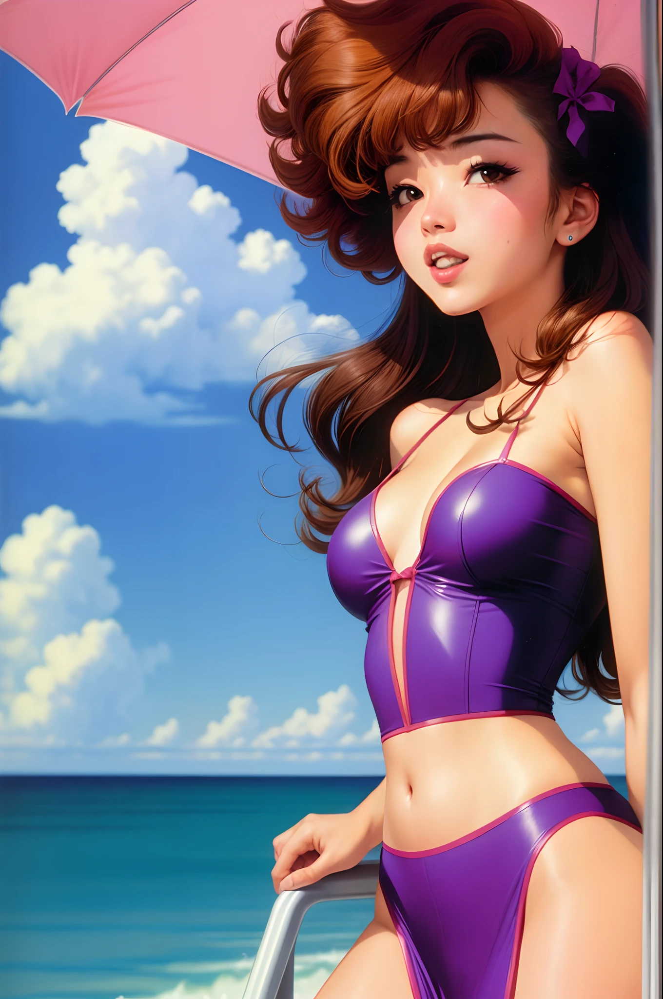 80s illustration Showa idol