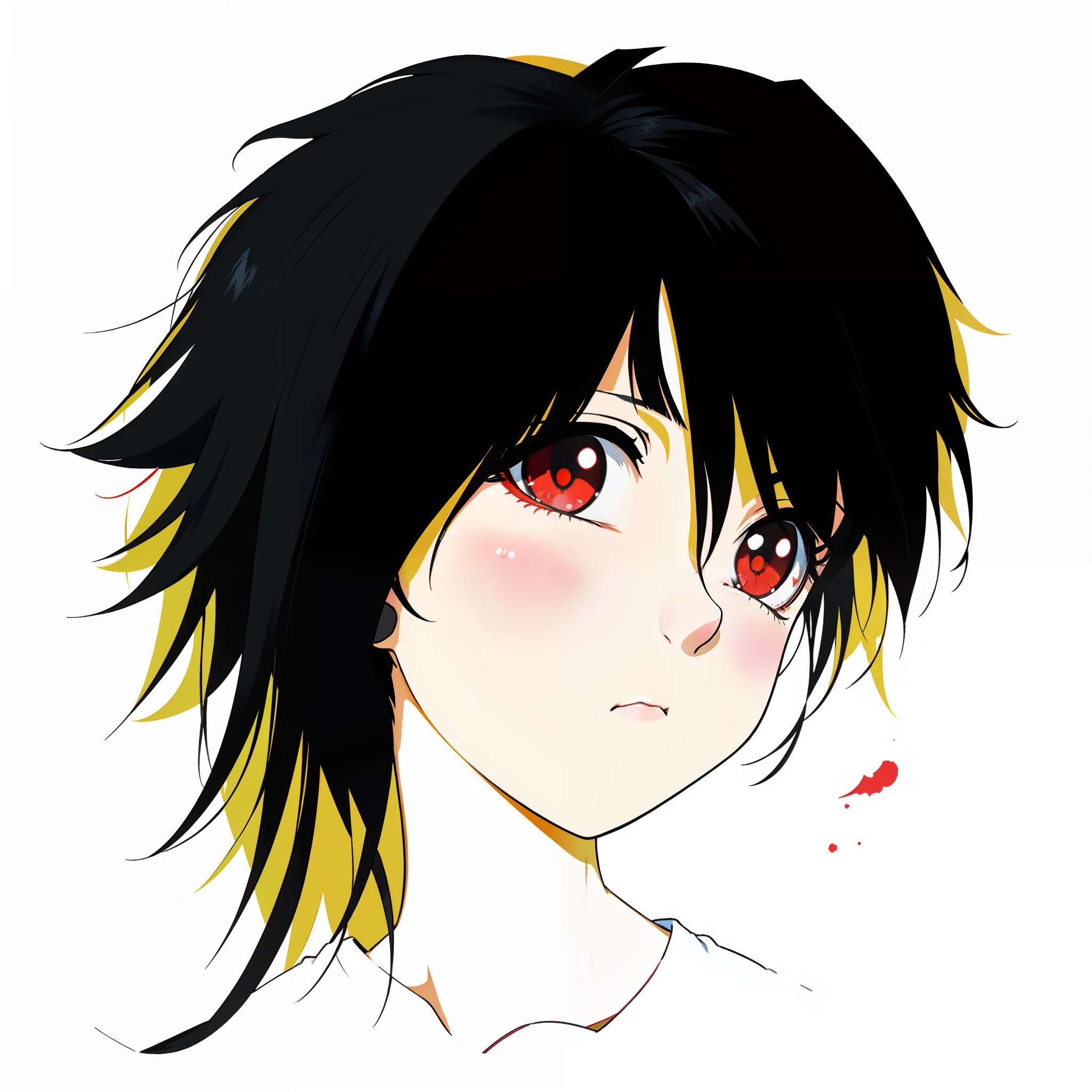Anime girl with black hair and red eyes, style of anime, anime style character, Anime style portrait, emo anime girl, in an anime style, In anime style, anime style only, Anime style, In a Japanese anime style, very anime style, subtle anime style, Anime style illustration, semirealistic anime style, anime art style, Wolf tail