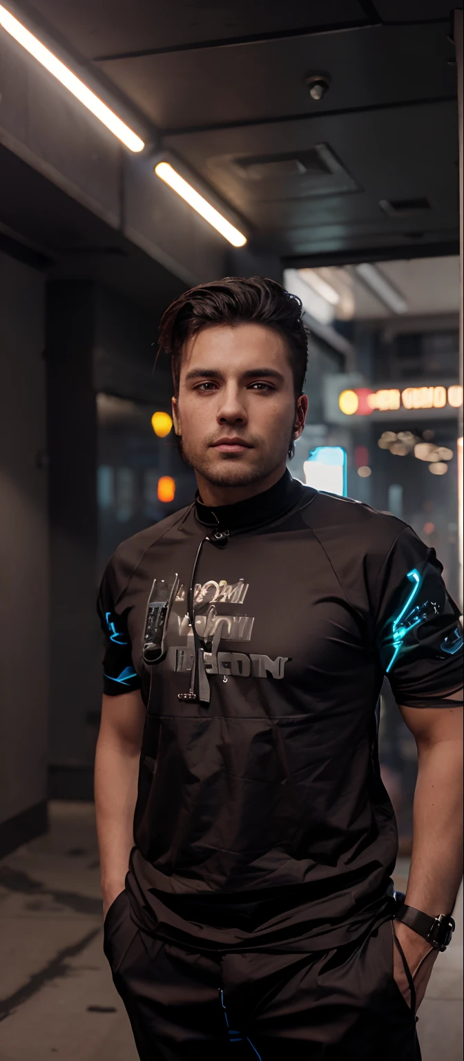 Change background cyberpunk handsome boy, 8k