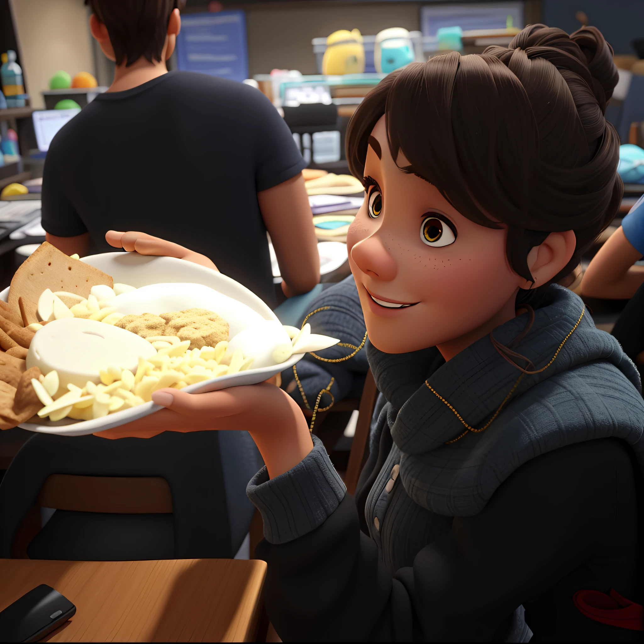 Uma mulher estilo Pixar, alta qualidade, melhor qualidade.