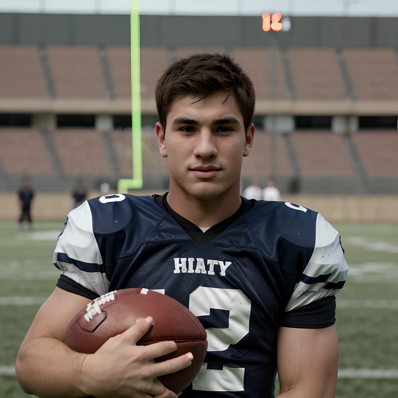 Boy football player
