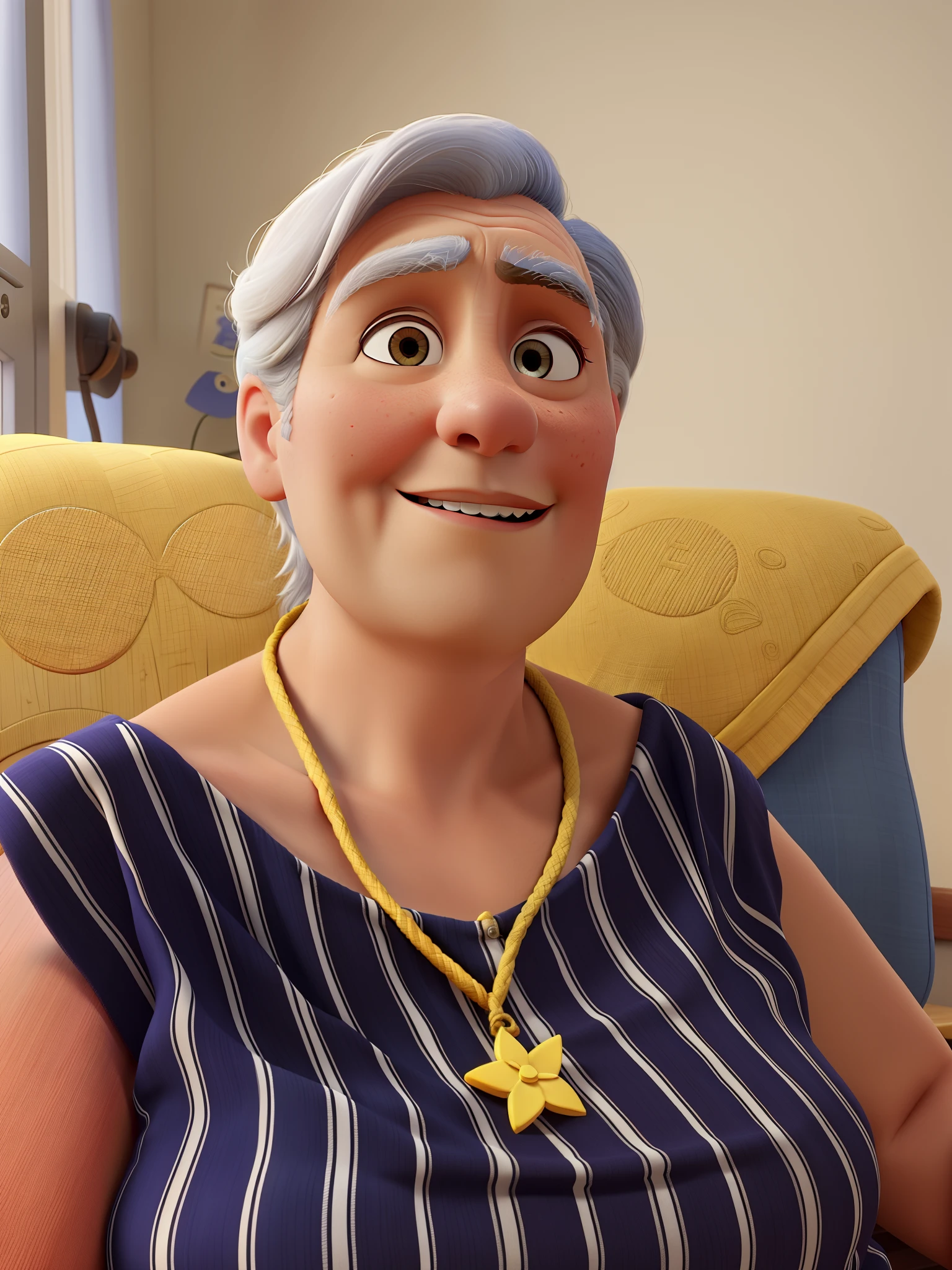 bisavó, 96 anos, High resolution Pixar style