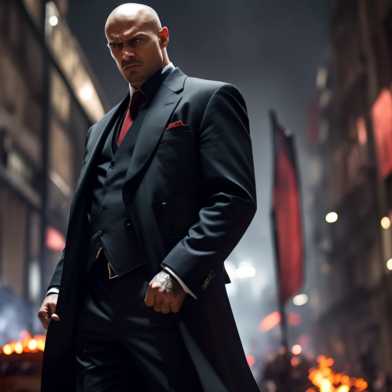 Describe a ruthless gangster boss who rules the criminal underworld with an iron fist.