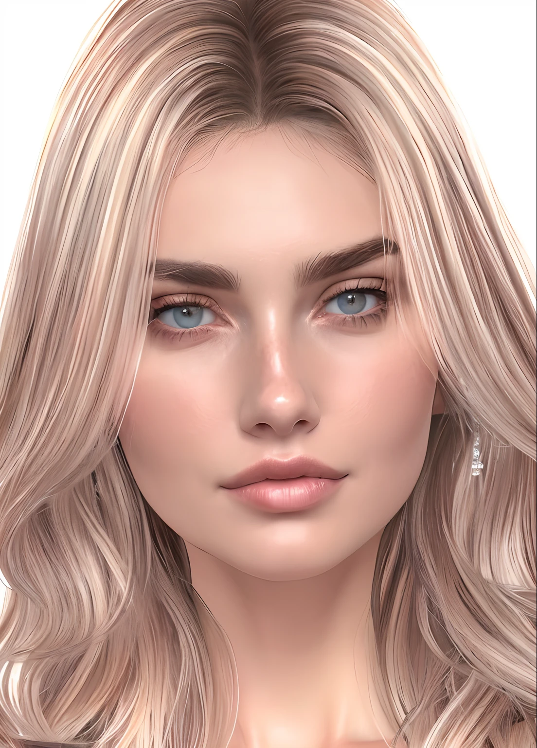 um close up de uma mulher com cabelos loiros e olhos azuis, rosto realista detalhado, rosto detalhado realista, rosto bonito realista, rosto detalhado e realista, rosto detalhado real, rosto realista altamente detalhado, rosto realista e detalhado, single realistic face, Face extremamente realista, rosto realista humano, belo rosto realista, cara muito realista, rosto perfeito sombreado realista, Rosto ultra realista, rosto realista