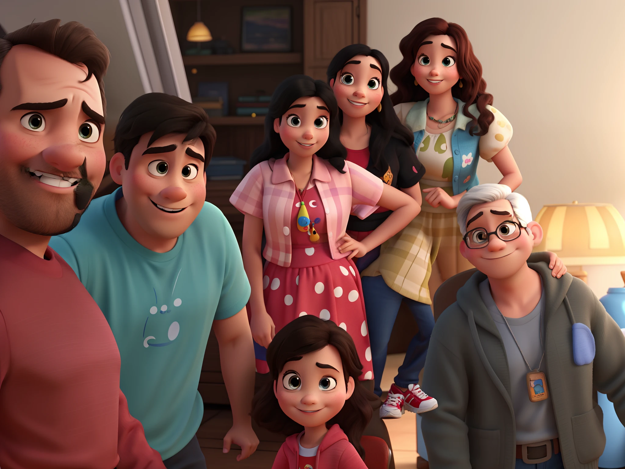 Disney Pixar Style Family High Resolution
