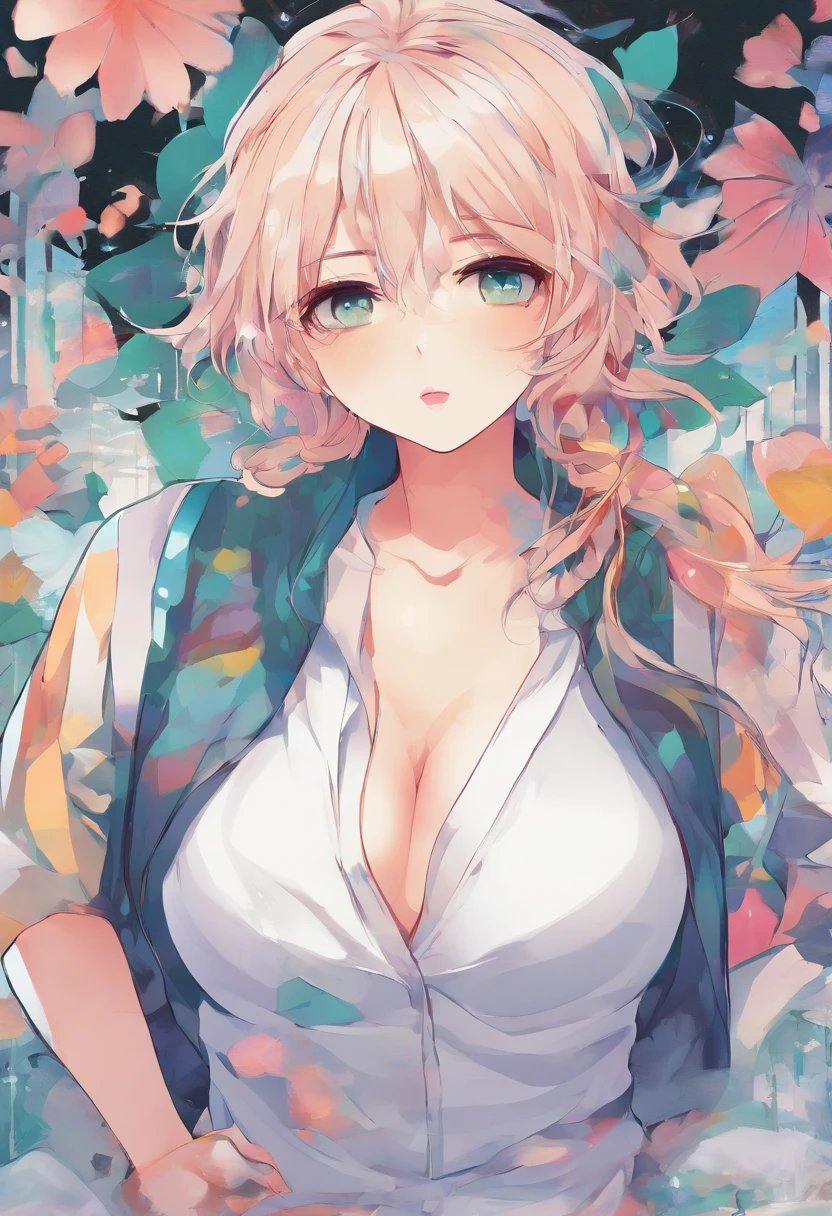 Handsome tomboy, sexy big breast, anime, Sexy Big Breast, (big breast:1.5), (nsfw:1.3)