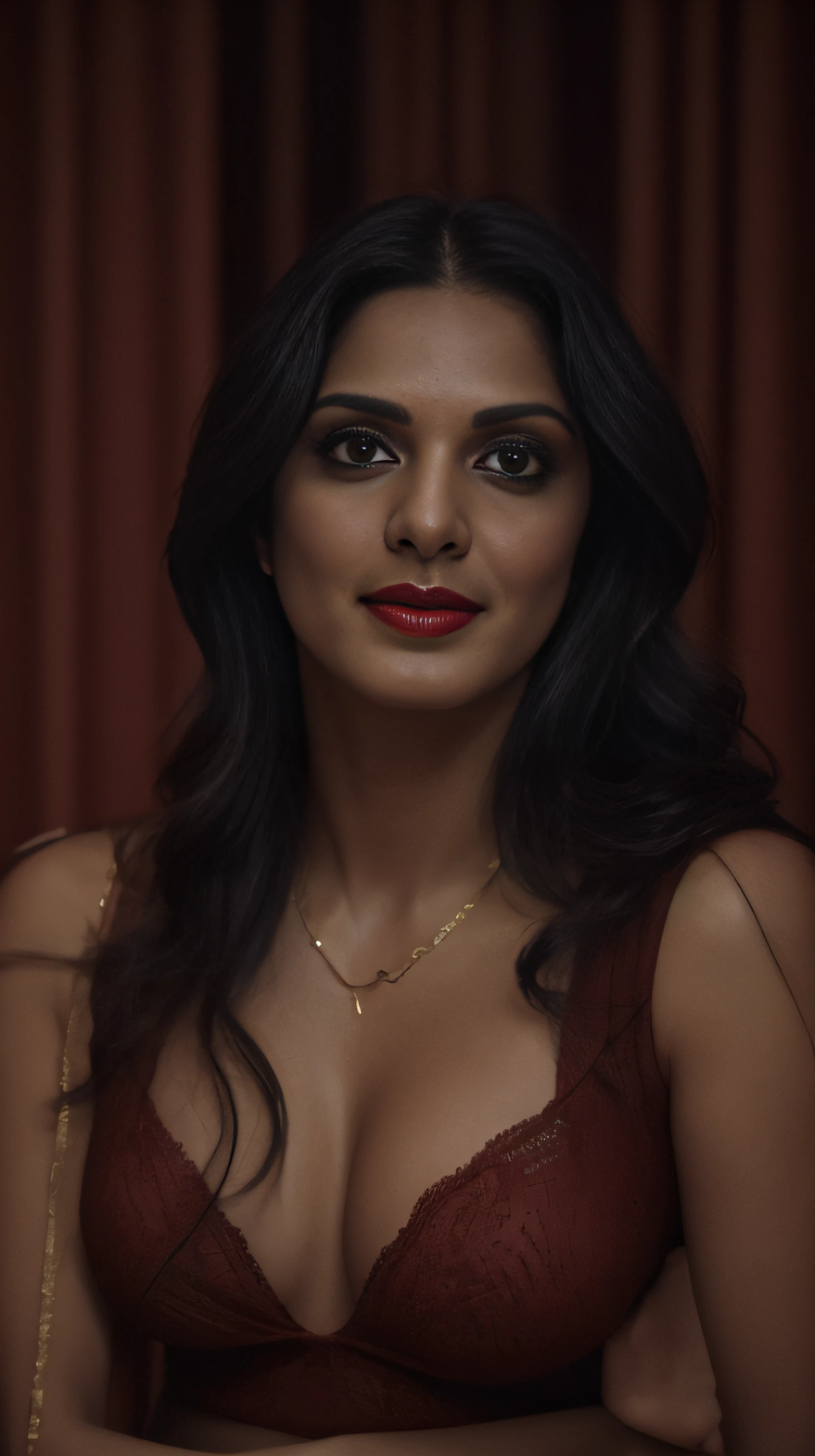 (editorial photograph of a young Indian women in red lips), karla ortiz, (highly detailed face:1.4) (smile:0.7) (backround 5 star hotel , moody, private study:1.3) POV, by lee jeffries, nikon d850, film stock photograph ,4 kodak portra 400 ,camera f1.6 lens ,rich colors ,hyper realistic ,lifelike texture, dramatic lighting , cinestill 800, realistic, nacked big boobs actress, karla ortiz, posing!!, candid picture, by Max Dauthendey,