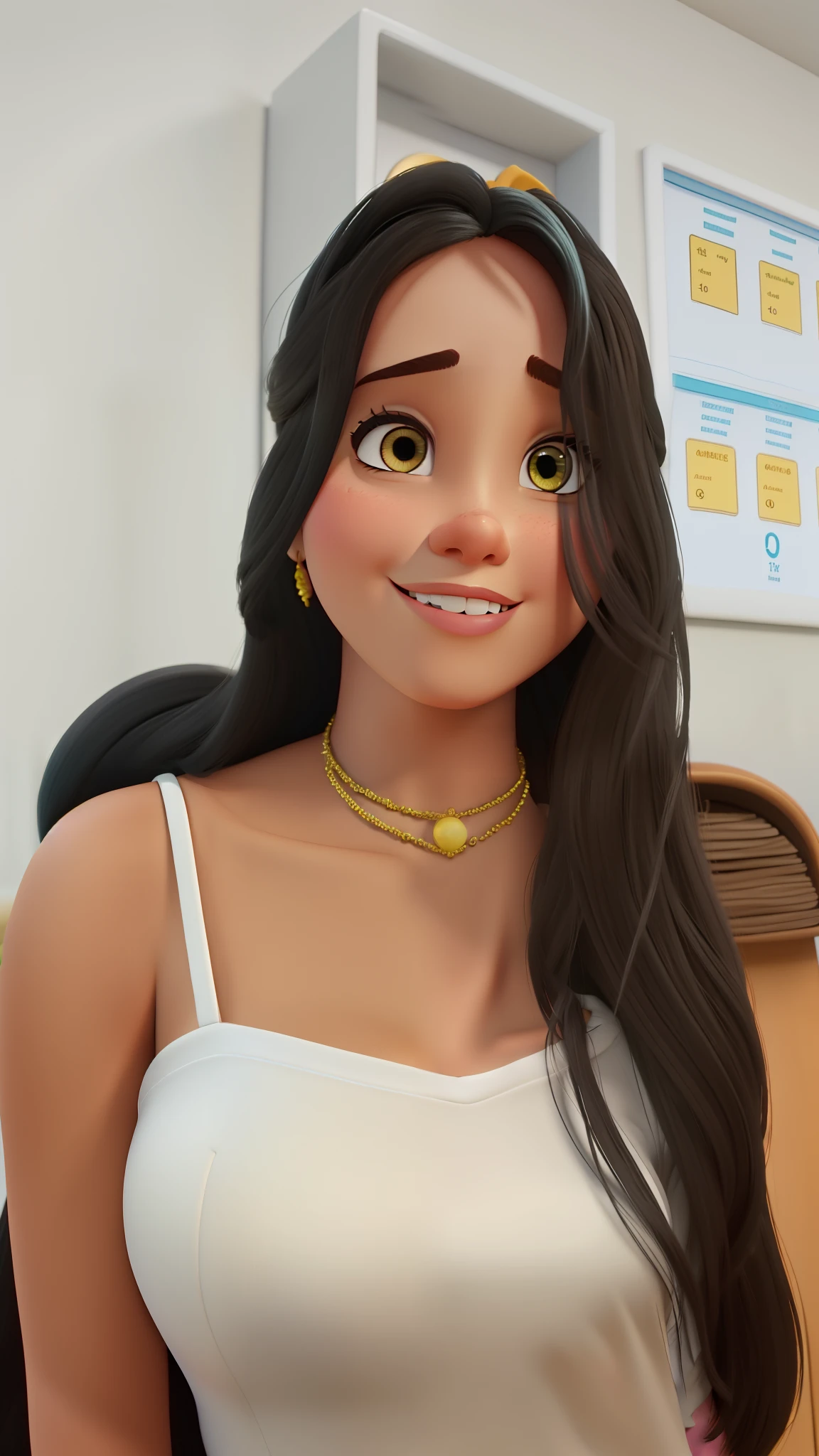 Mulher estilo Disney pixar, melhor qualidade, alta qualidade