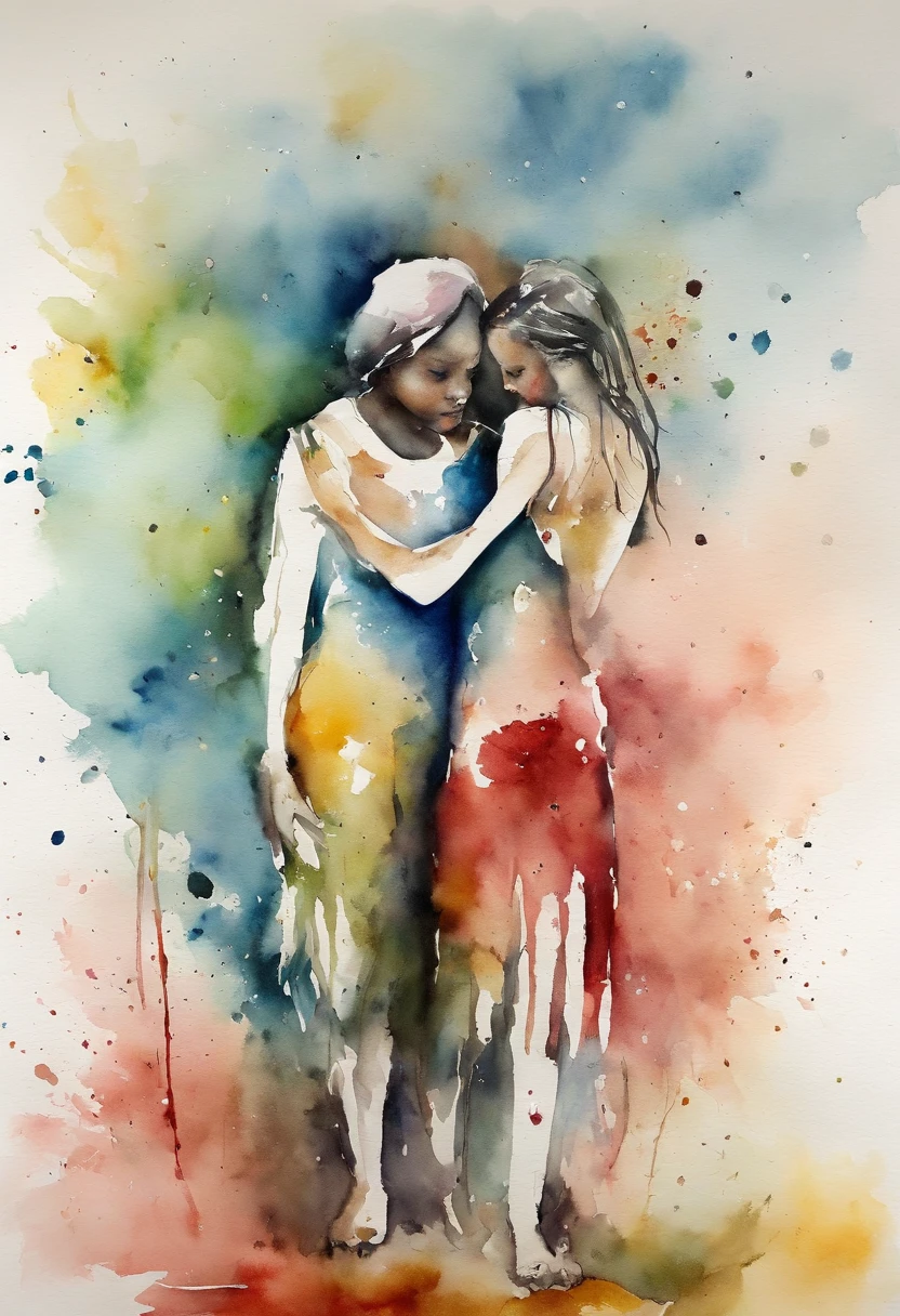 uma 1 , 1 meninotes da pintura com fundo splatter e efeito de tinta spray, Directed by: Eugeniusz Zak, arte em aquarela, Directed by: lotz karoly, pintura em aquarela, estilo de pintura em aquarela, arte detalhada em aquarela, Directed by: Reuben Tam, pintura digital em aquarela, Aquarela, Aquarela magistralmente detalhada, arte em aquarela, Grzegorz Rutkowski